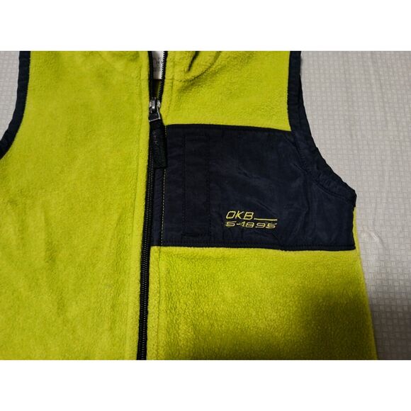 OSHKOSH B'gosh, Green/Blue Fleece Vest with Zipper, 24 Months - Picture 3 of 4